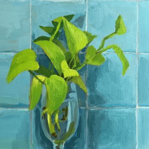 Neon Pothos painting